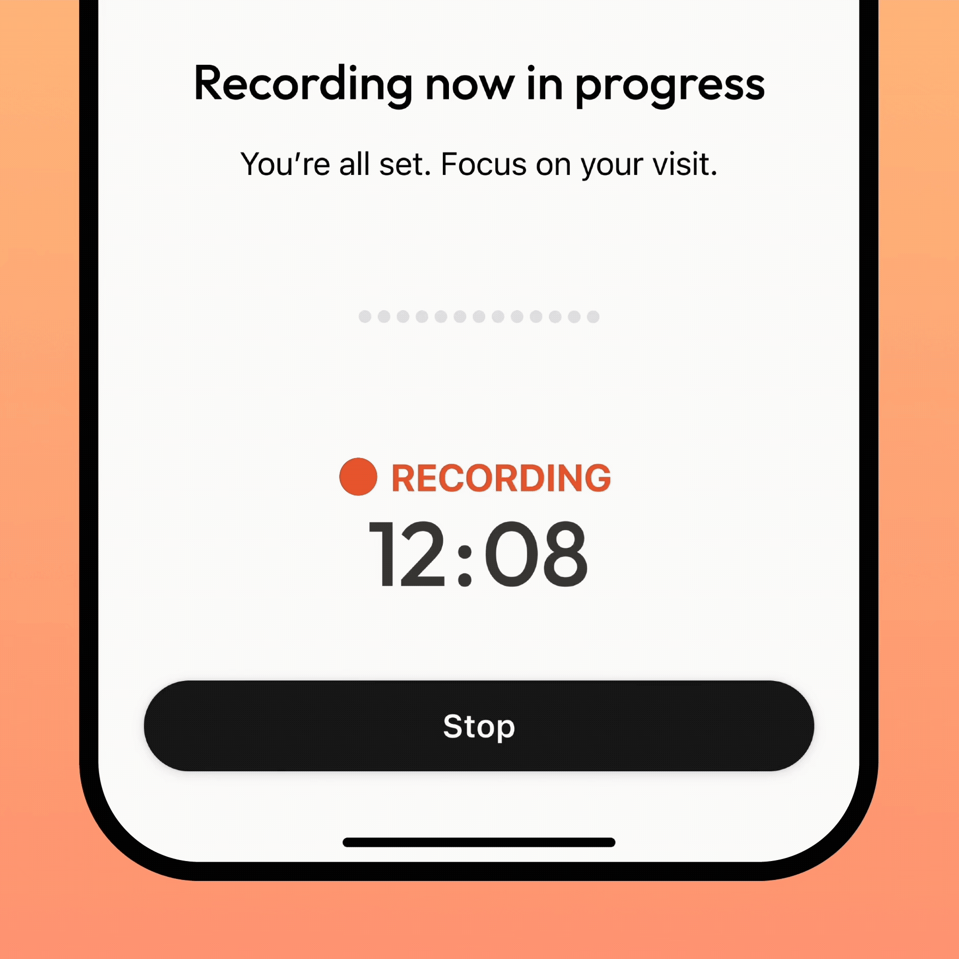 Kin recording screen
